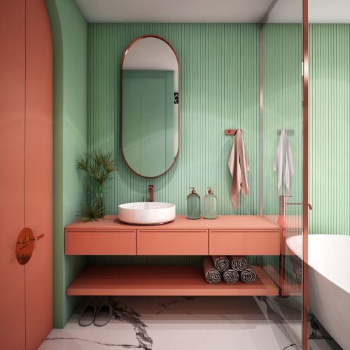 mint green bathroom paint color