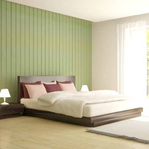 simple green bedroom