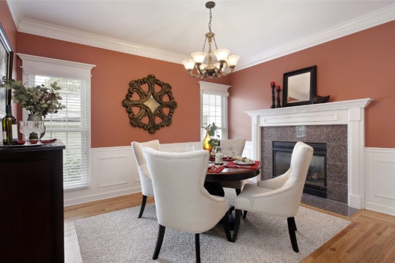 coral-dining-room-with-fireplace