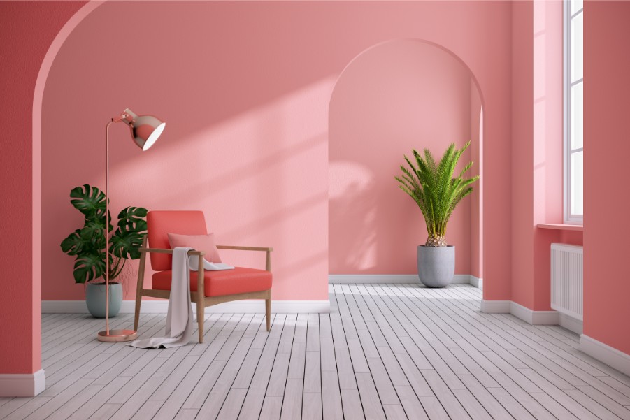 pink wall art for living room