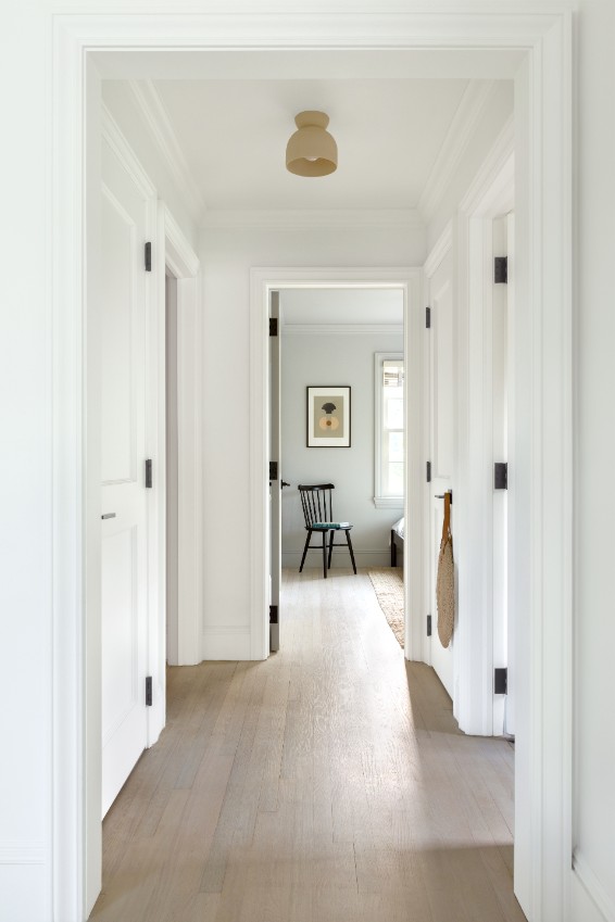 grisoro designs white paint hallway