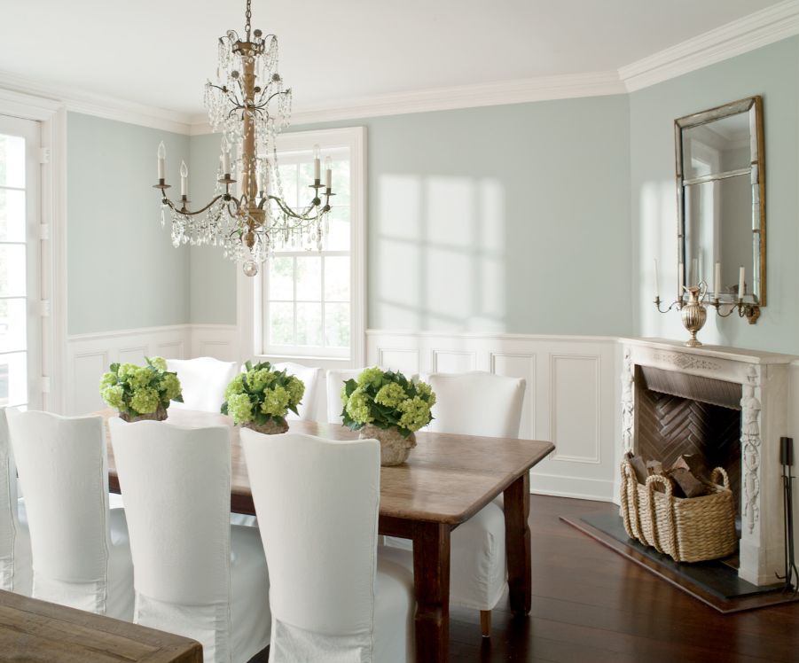 light green dining room
