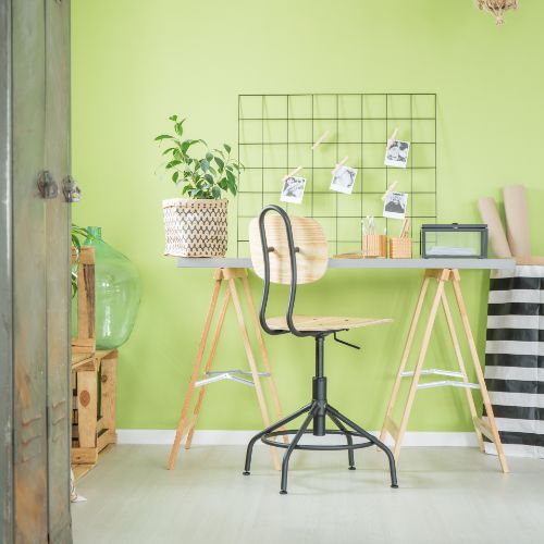 lime green office paint