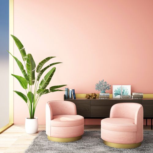pink sitting area