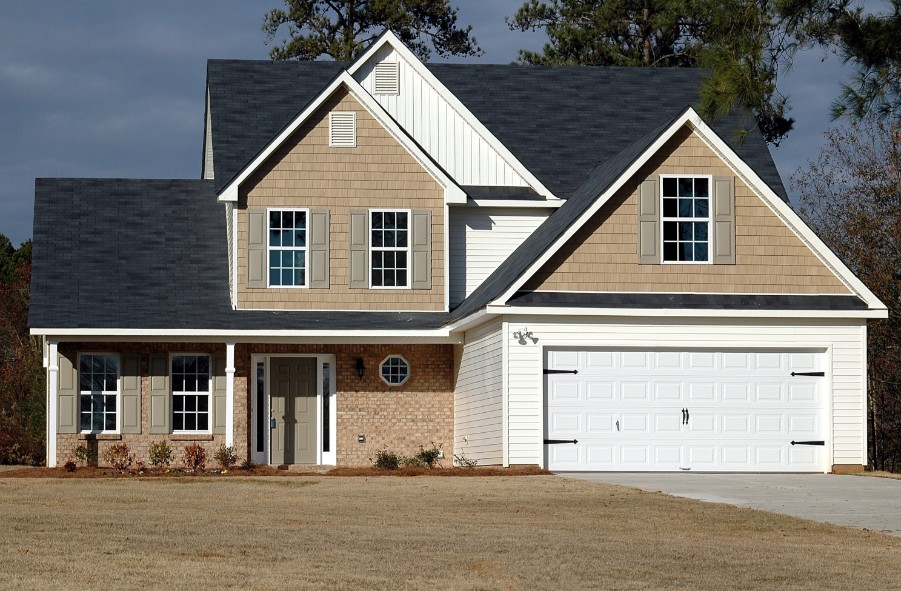 beige color exterior of house