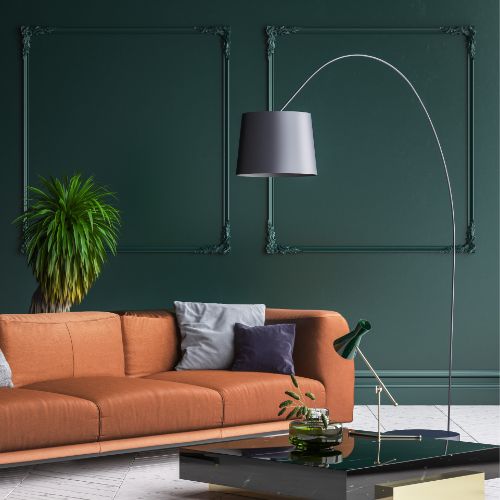 matching paint colors with furniture green wall and brown couch