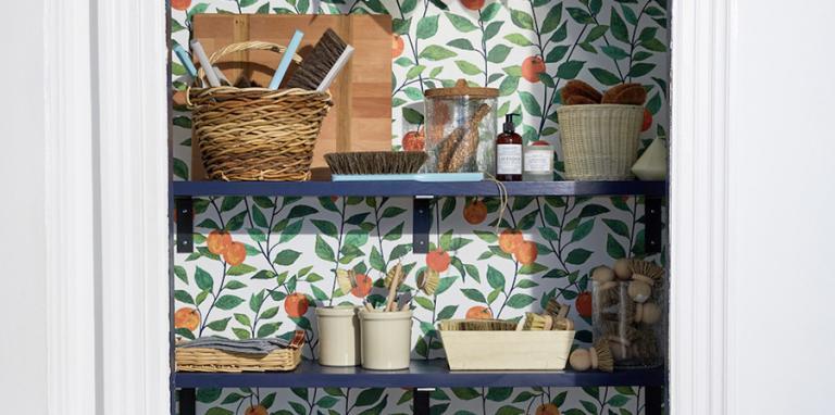 wallpaper installation at Hutch HQ