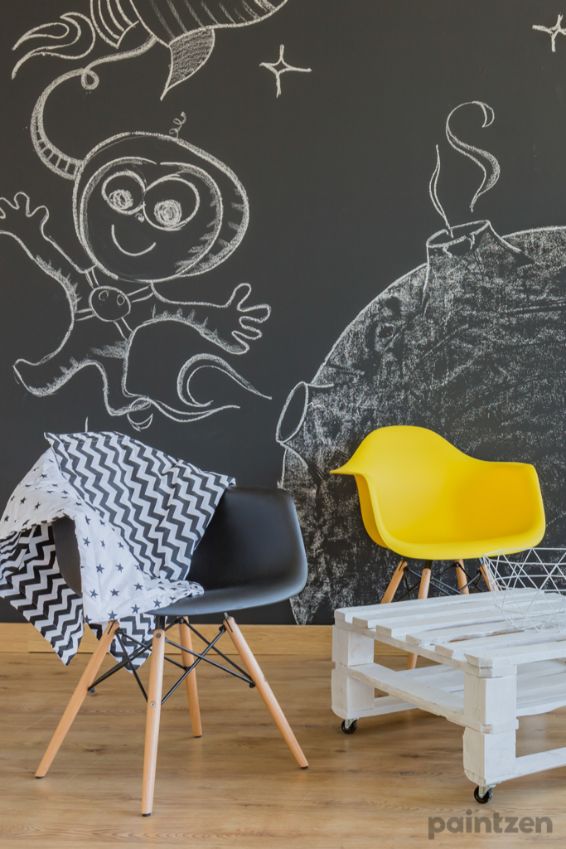 chalkboard wall kids room