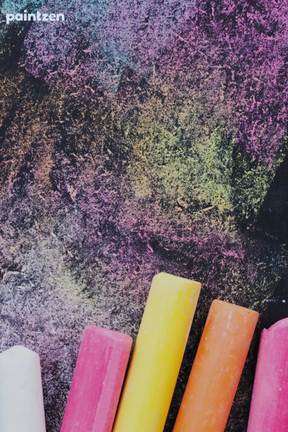 multi colored chalk