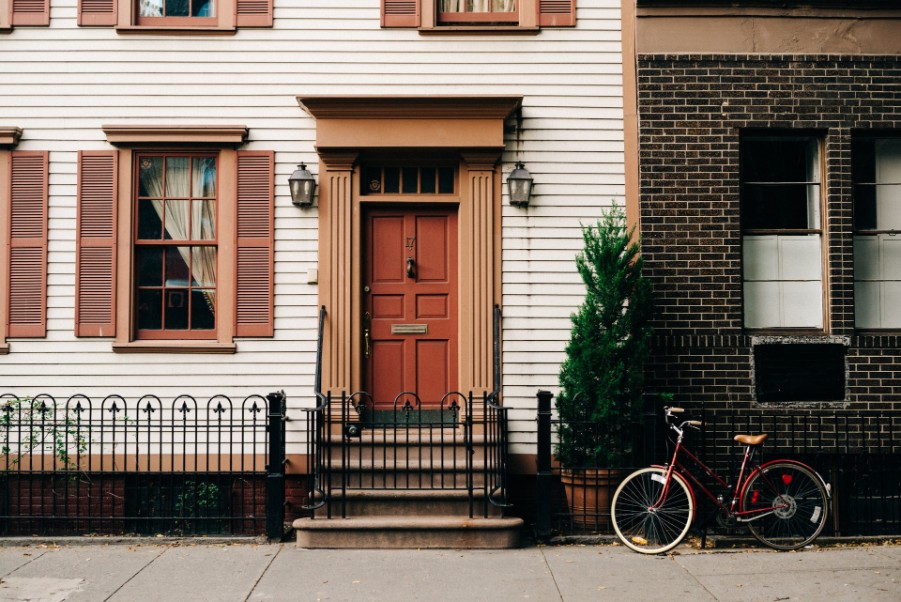 burnt orange front door