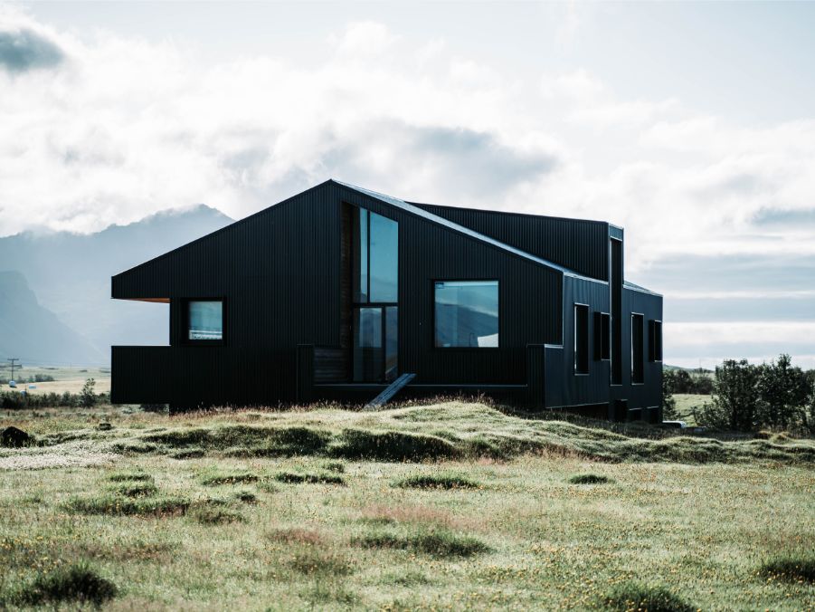 black modern house