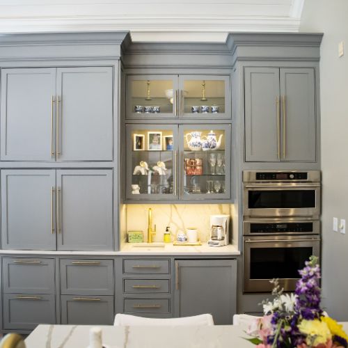 gray alternative to white kitchen cabinets