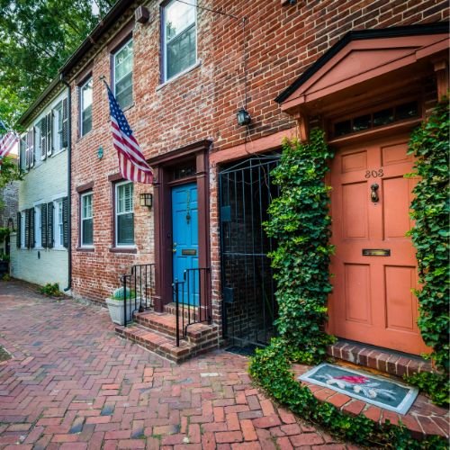 blue door and orange door