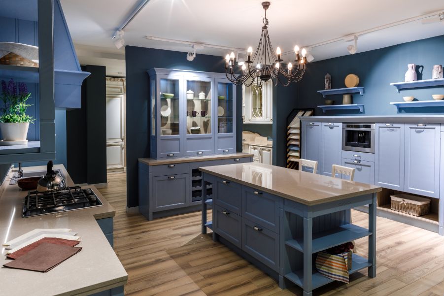 blue kitchen paint color palette