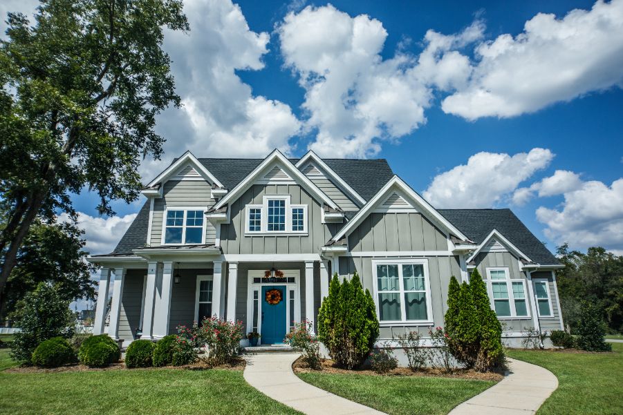 gray-exterior-blue-door