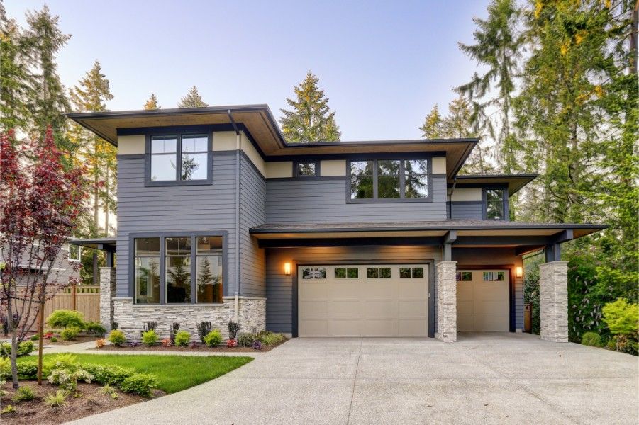 gray-exterior-beige-garage-door