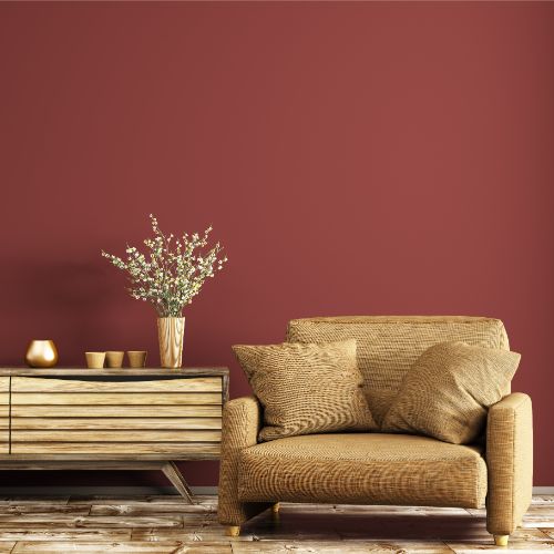 red paint color in living room