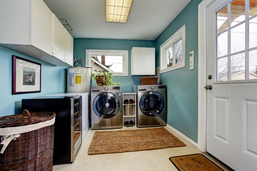 aqua laundry room