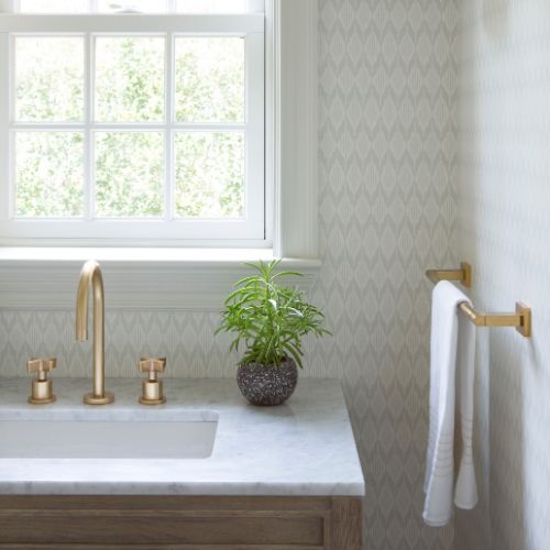 grisoro designs bathroom wallpaper installation