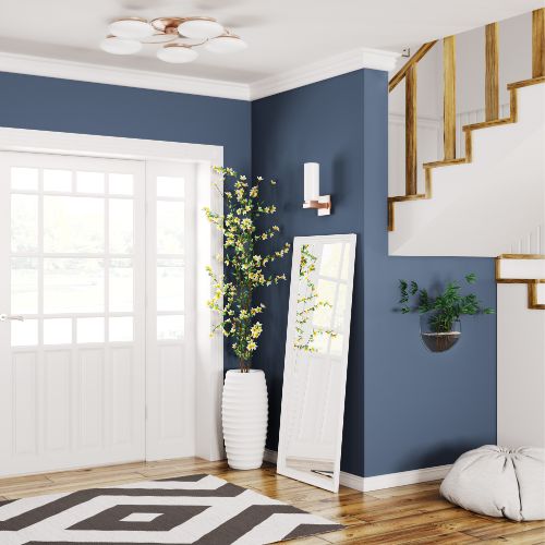 blue hallway paint colors